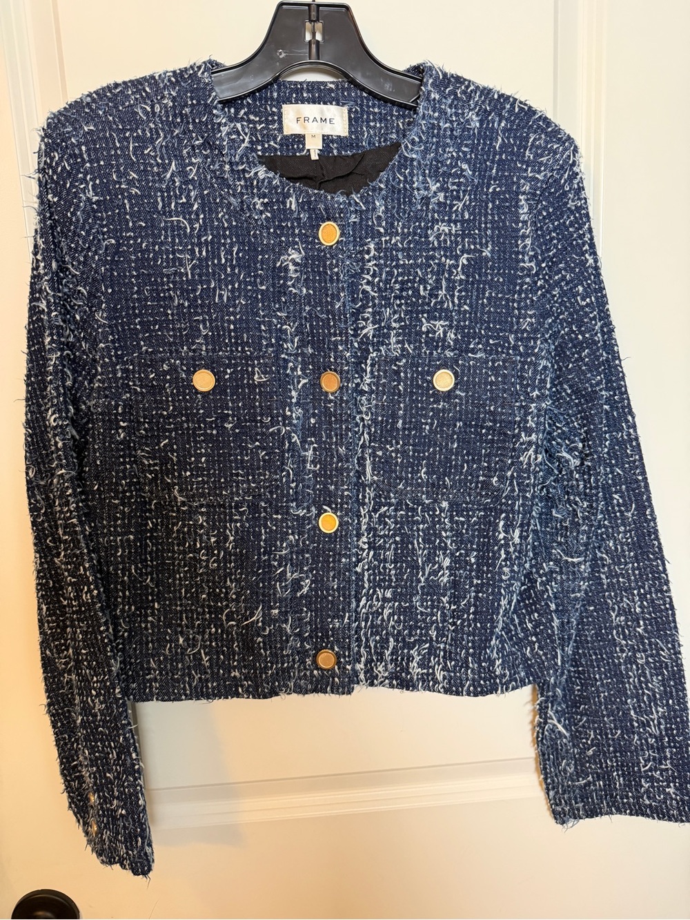 Frame Boucle Denim Jacket - Picture 5 of 7